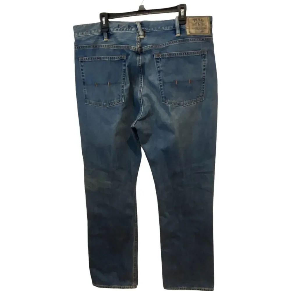 Vintage Polo Ralph Lauren Mens Jeans 38x34 Blue Denim Straight Leg Medium Wash
